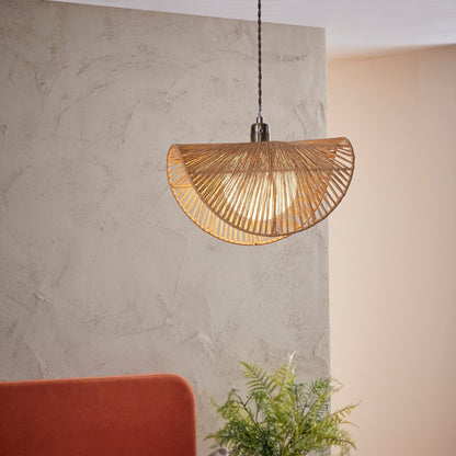 Rattan deckenlampe easy-fit | stilvolle moderne beleuchtung | goldener sockel | wohnkultur