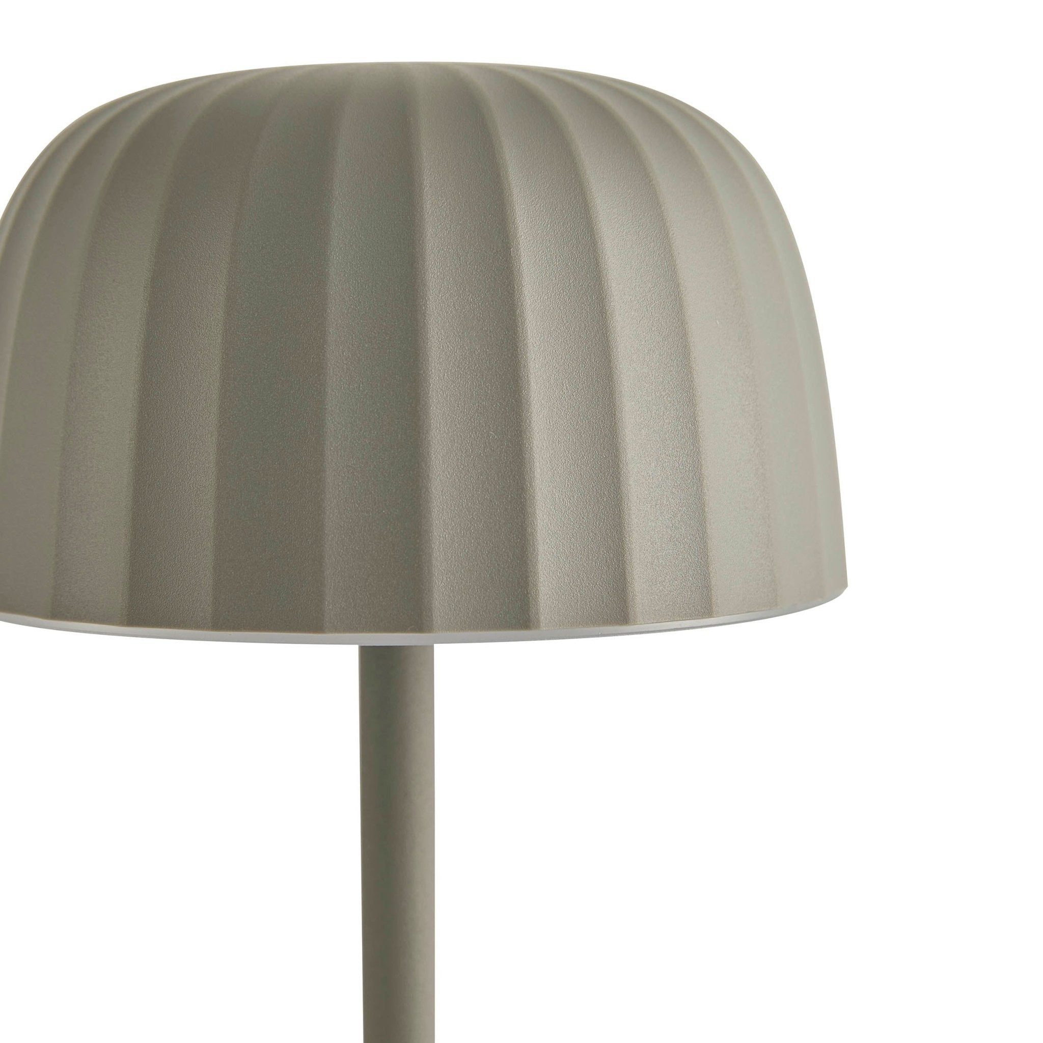 Wiederaufladbare wasserdichte led-tischlampe - grau, tragbare stimmungsleuchte für zuhause und garten